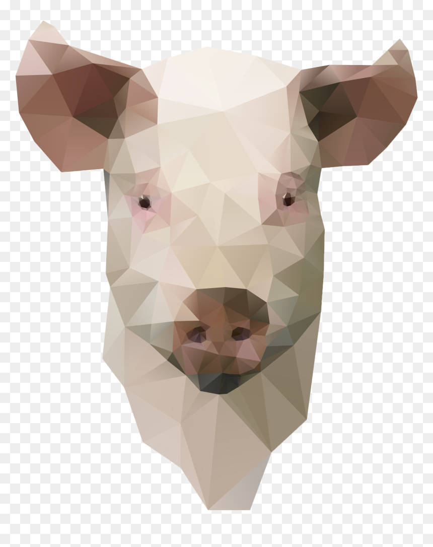 Origami, HD Png Download - pig head png