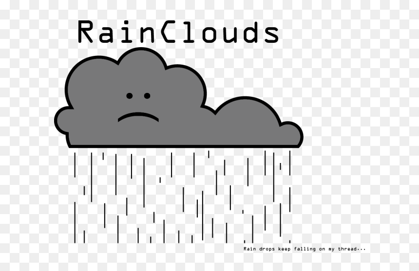 Cartoon, HD Png Download - rain clouds png