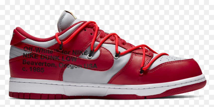 Nike Dunk Low Off White, HD Png Download - nike png white