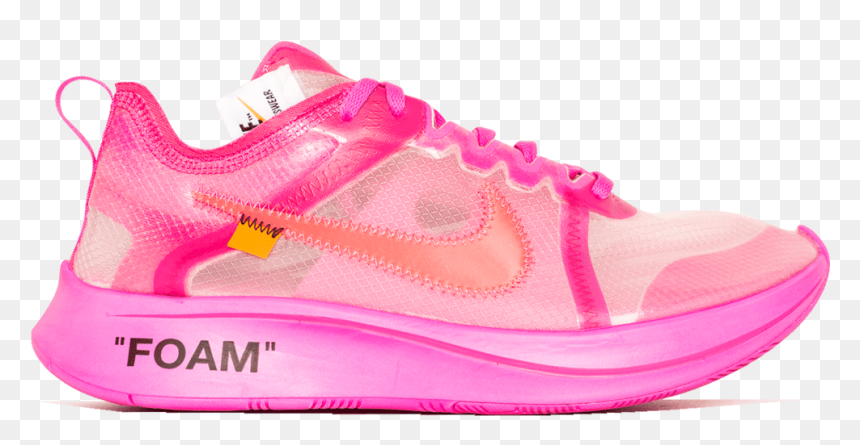 Nike Zoom Off White Pink, HD Png Download - nike png white