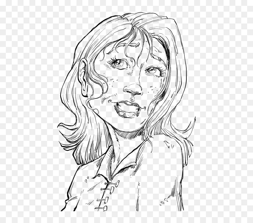 Line Art, HD Png Download - face profile png
