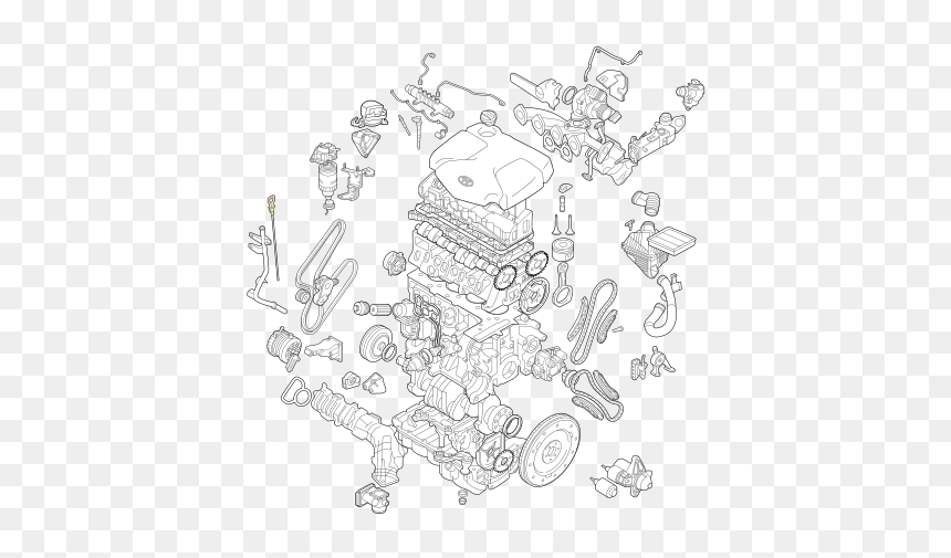 Line Art, HD Png Download - rav4 png