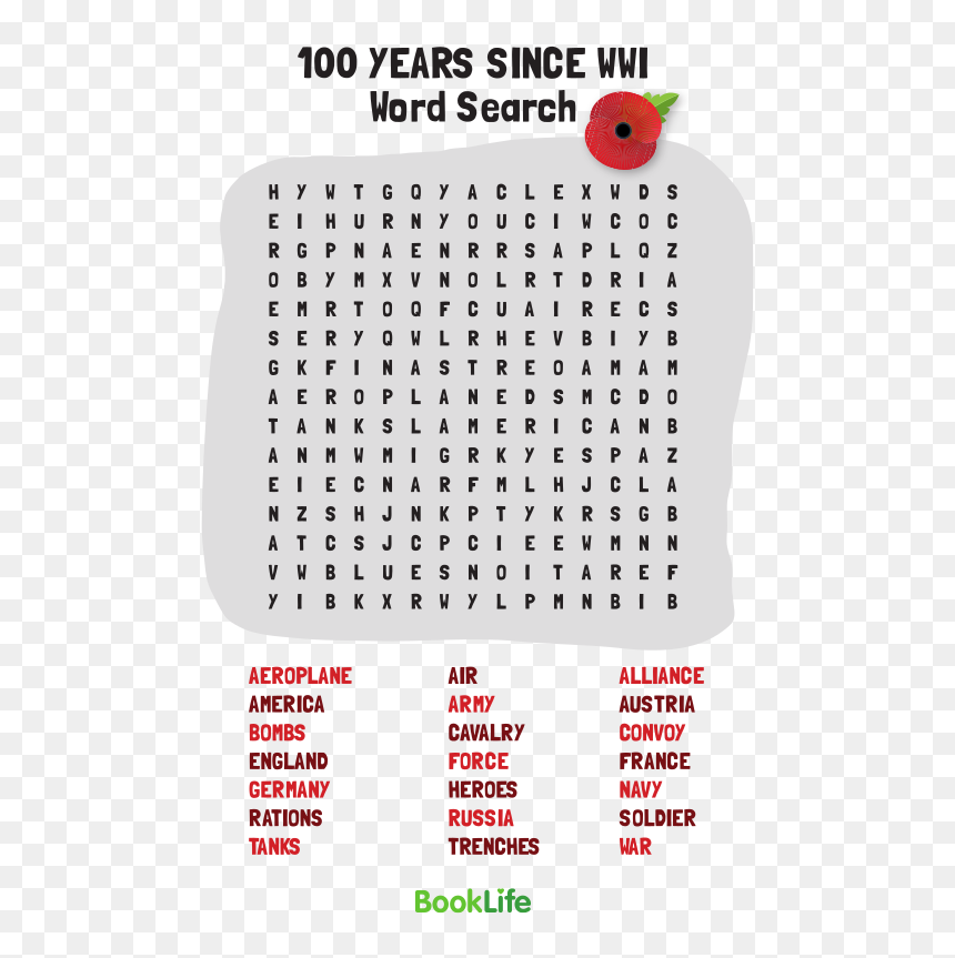 Word Search, HD Png Download - world war 1 png