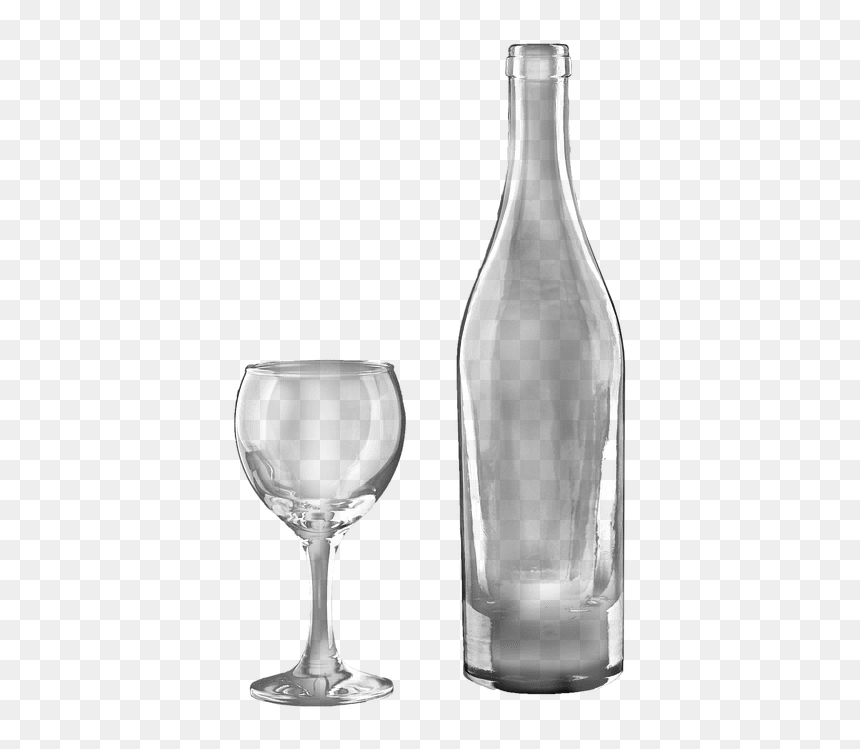Empty Wine Thirsty Thursday - Glass Bottle, HD Png Download - empty wine glass png
