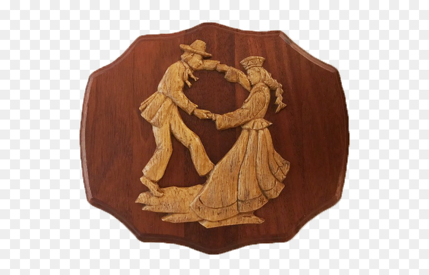 Latvian Couple Dancing Landscape - Carving, HD Png Download - couple holding hands png