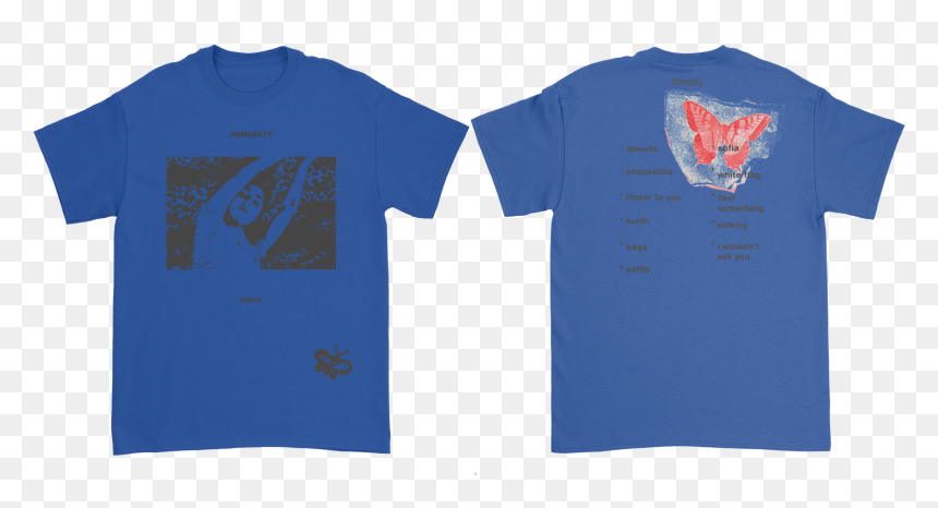 Album Portrait T - Kırmızı T Shirt Arka Ön, HD Png Download - blue tshirt png
