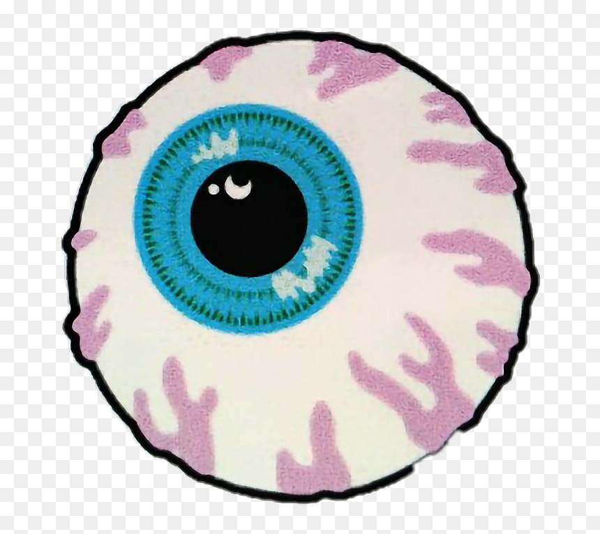 Clip Art Free Stickers Eyes Blue Vintage Veins Iris - Mishka Eyeball, HD Png Download - eye iris png