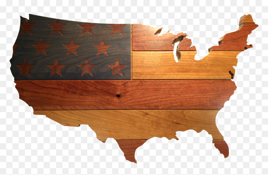 Handcrafted United States Flag - Rooting For Who In The Super Bowl, HD Png Download - outline of united states png