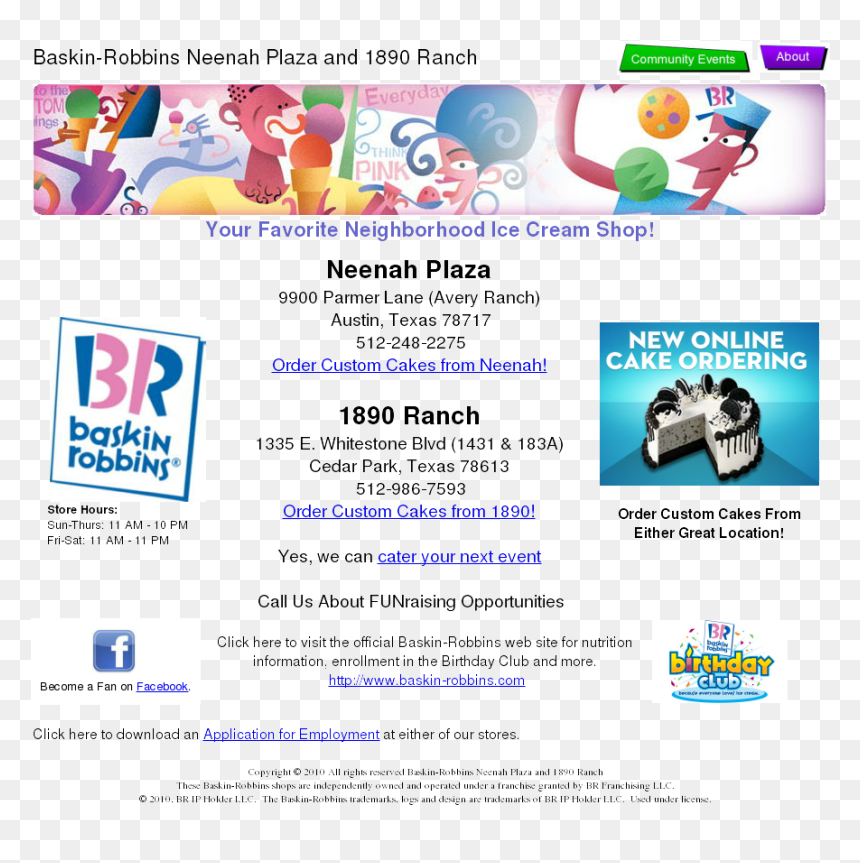 Parmer At Neenah And 1890 Ranch Competitors, Revenue - Baskin Robbins, HD Png Download - baskin robbins png