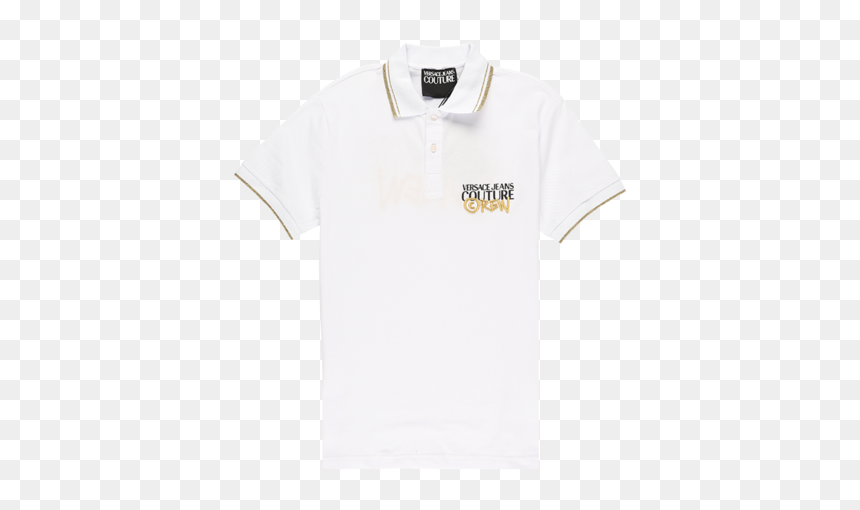 Versace Vjc Crew Polo Shirt - Polo Shirt, HD Png Download - white polo shirt png