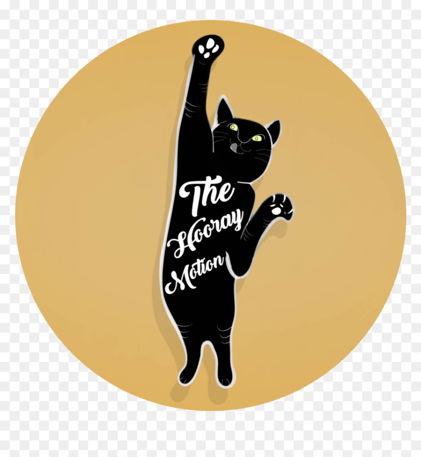 The Hooray Cat - Silhouette, HD Png Download - hooray png