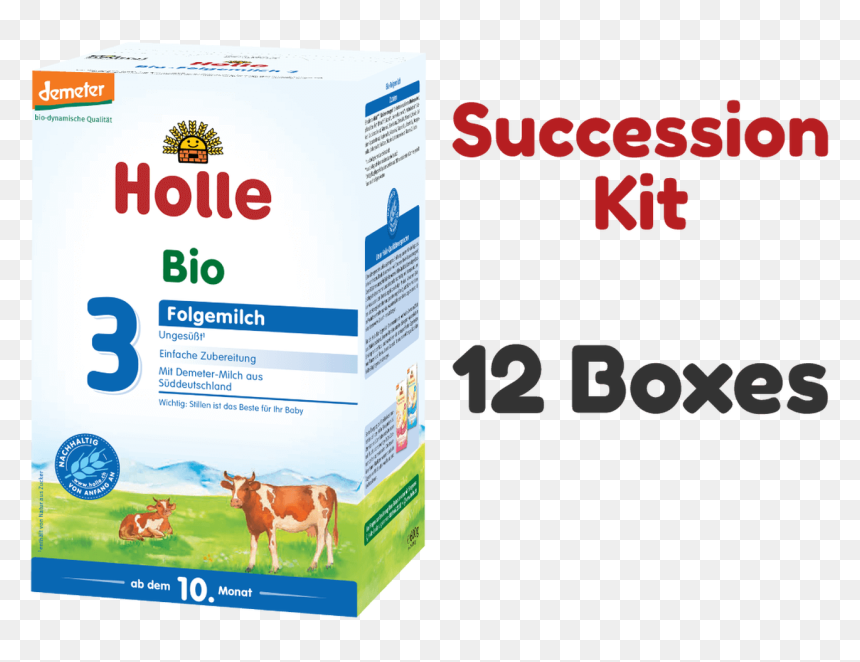 12 Boxes Of Stage 3 Organic Baby Milk Formula (600g) - Cattle, HD Png Download - baby cow png