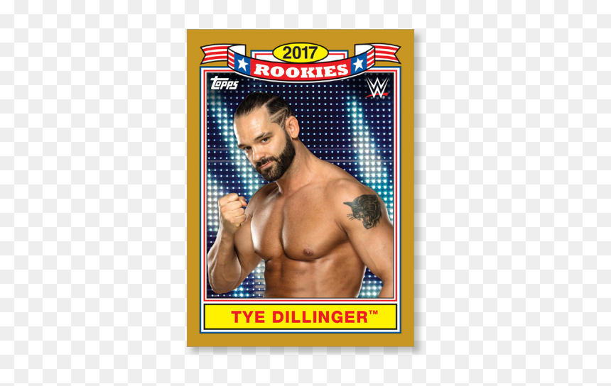 2018 Topps Wwe Heritage Tye Dillinger Top Ten Rookies - Barechested, HD Png Download - wwe christian png