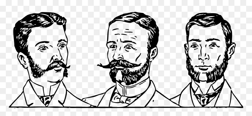 Emotion,hairstyle,art - 20th Century Facial Hair, HD Png Download - hair styles png