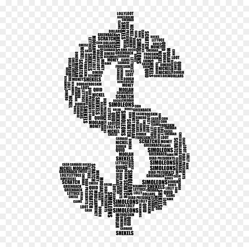 Money Euphemisms Black - Illustration, HD Png Download - scratches texture black and white png