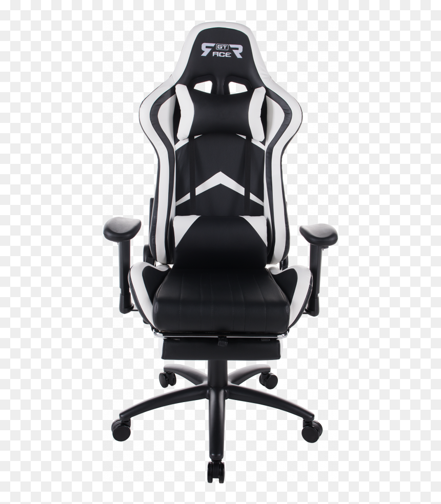 Gt Racer Black And White Gaming Chair, HD Png Download - scratches texture black and white png
