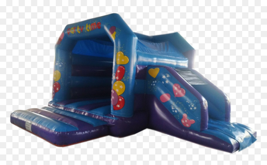 Party Side Slide Combo Bouncy Castle - Inflatable, HD Png Download - bouncy castle png