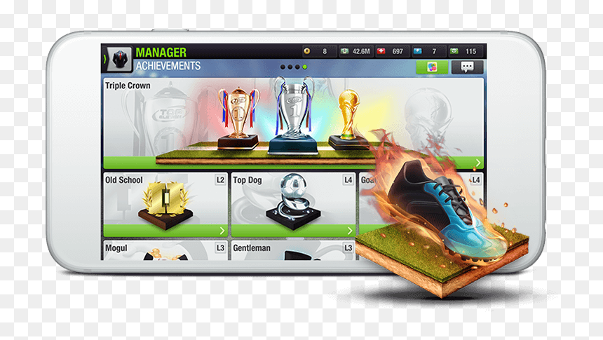 Top Eleven 2019 Manager, HD Png Download - football goal post png