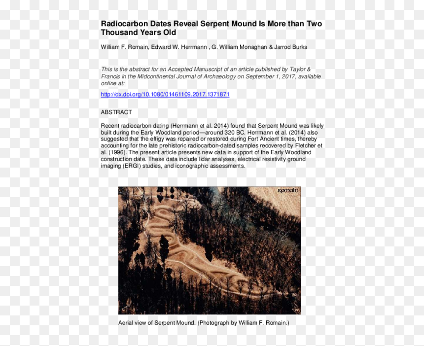 Serpent Mound Caves, HD Png Download - trees aerial view png