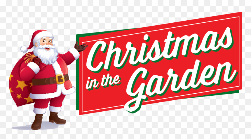 Christmas In The Garden With Cartoon Santa - Christmas, HD Png Download - mrs claus png