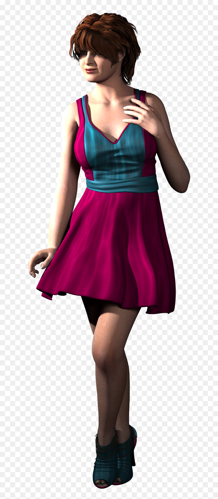 Long Dress Model Png, Transparent Png - girl in dress png