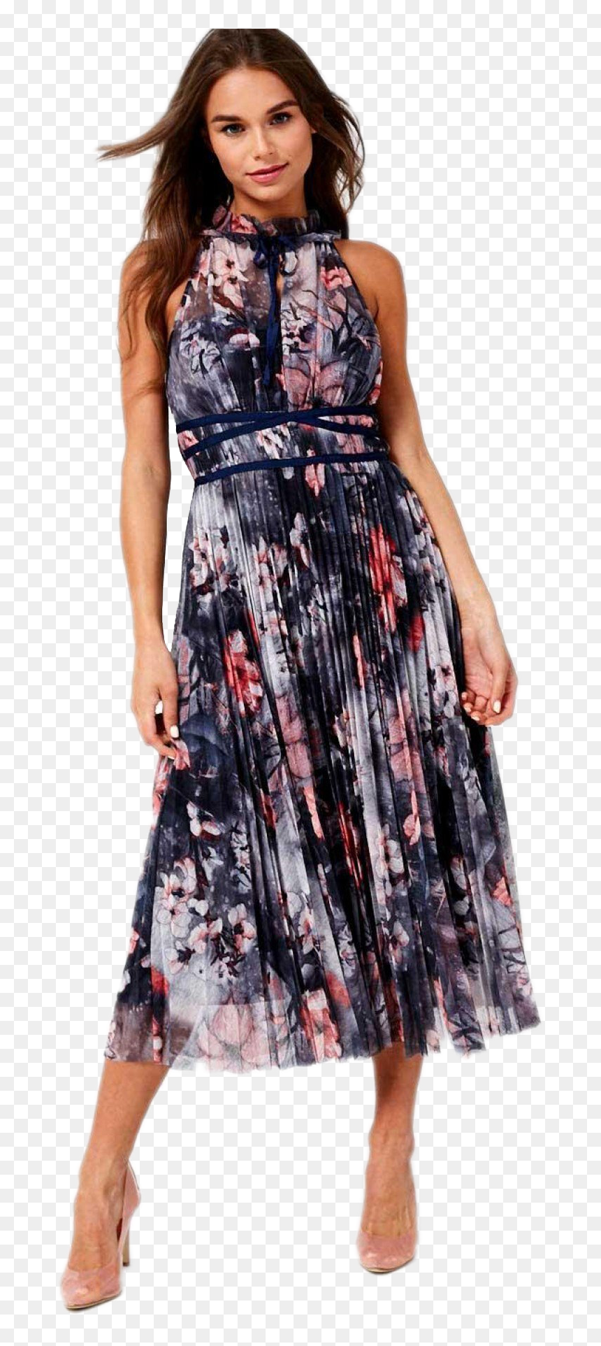 Midi Dress Transparent Background Png - Occasion Midi, Png Download - girl in dress png