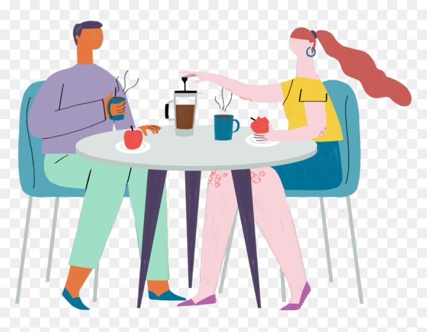 Cartoon, HD Png Download - two people talking png