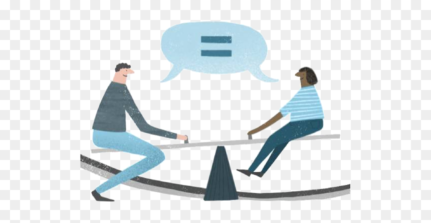 Two People Talking On A See-saw - Chair, HD Png Download - two people talking png