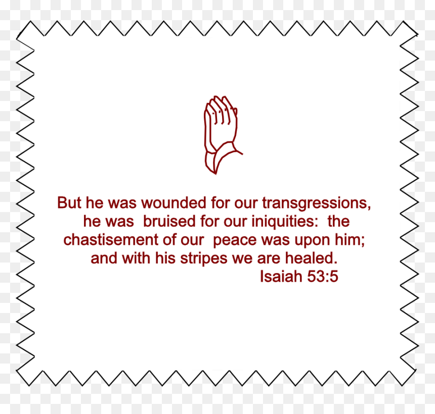 Prayer Cloth, Praying Hands, Burgundy Ink, Isaiah - Paper, HD Png Download - praying hands.png