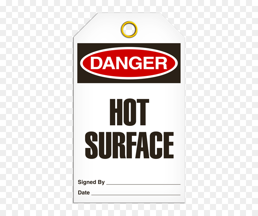 Danger Hot Surface Tags - Parallel, HD Png Download - blank caution tape png