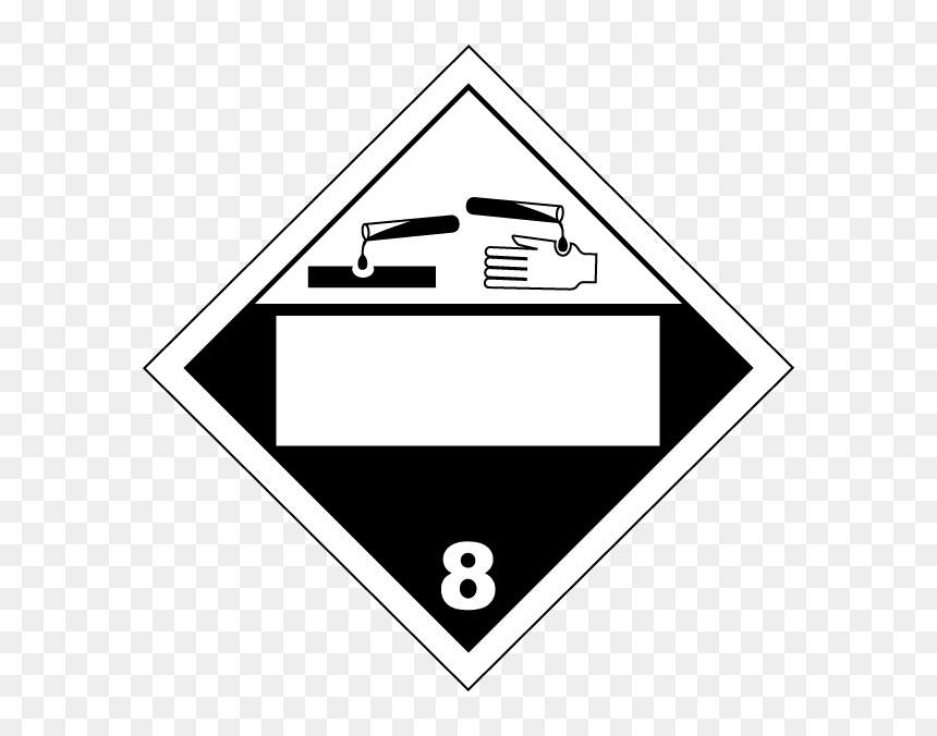 Hazard Class 8 Corrosive Blank, HD Png Download - blank caution tape png