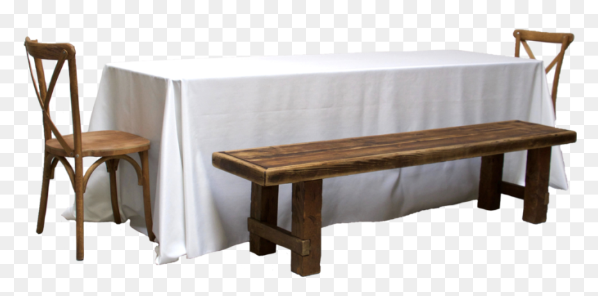 Banquet Table With 2 Honey Brown Long Benches &amp - Bench, HD Png Download - brown cross png