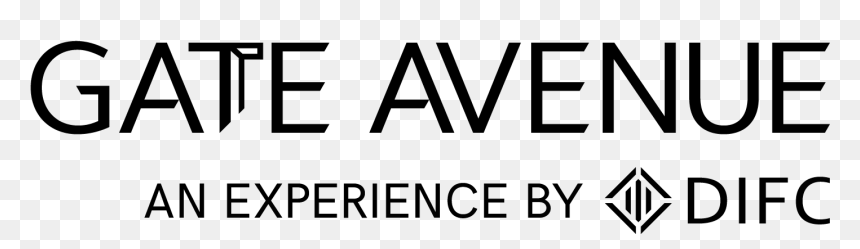 Gate Avenue At Difc - Black-and-white, HD Png Download - open gate png