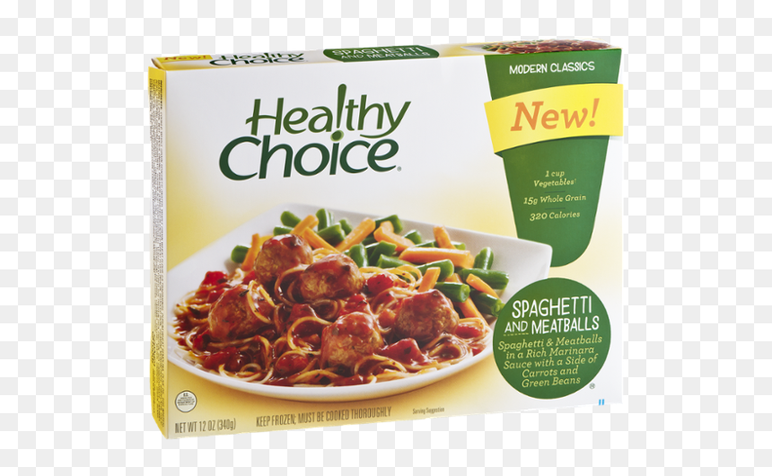 Healthy Choice, HD Png Download - spaghetti and meatballs png