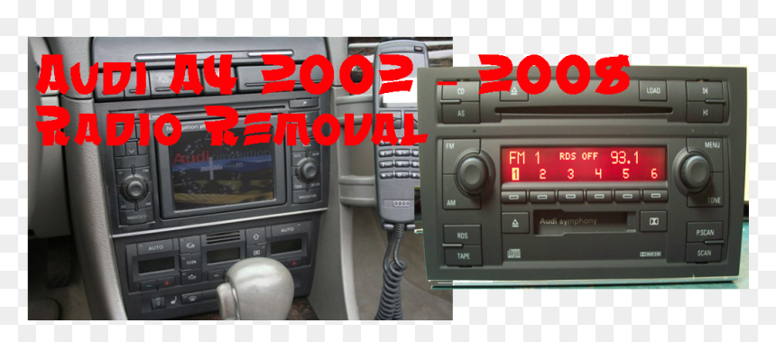 Audi A4 2002 2008 Radio Removal Radiodashkits Car Stereo - Center Console, HD Png Download - car stereo png
