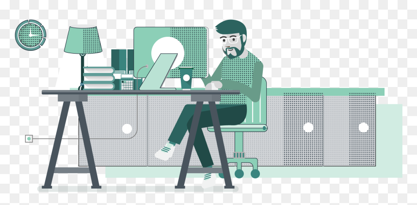 Table, HD Png Download - person at desk png