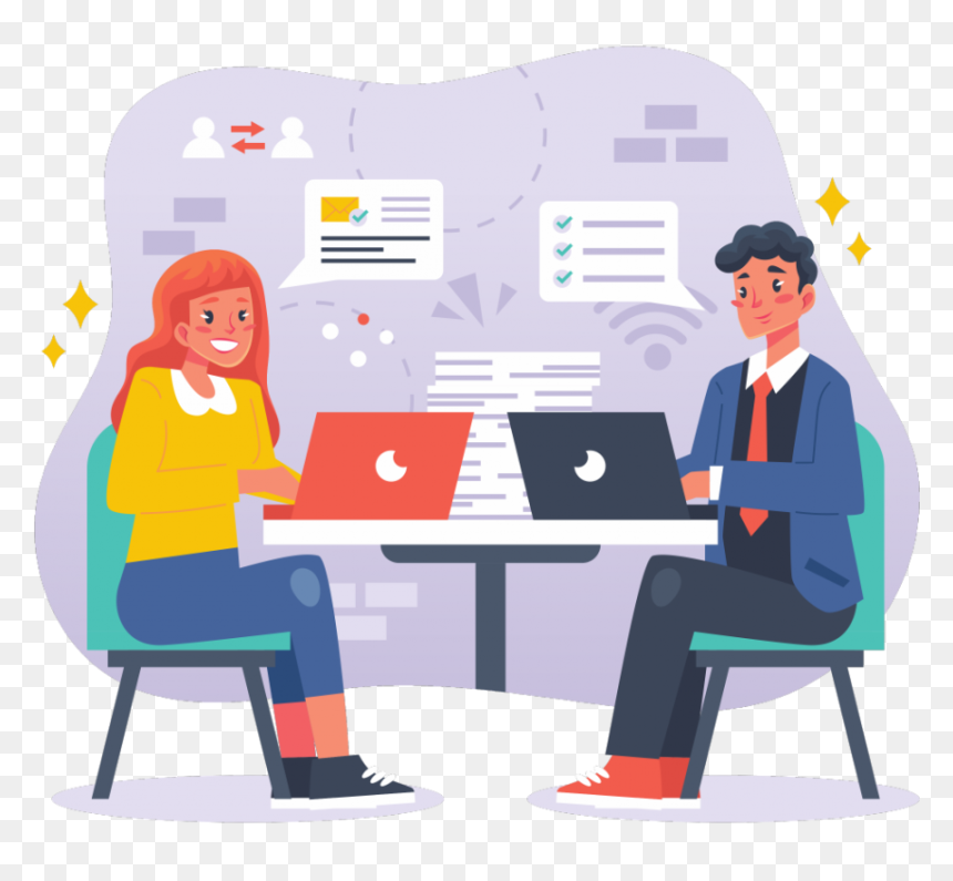 Cartoon, HD Png Download - person at desk png
