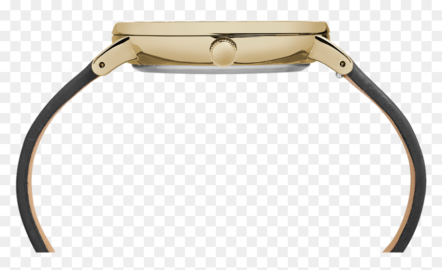Fairfield 41mm Leather Strap Watch Gold-tone/black - Timex Weekender Fairfield, HD Png Download - blank gold coin png