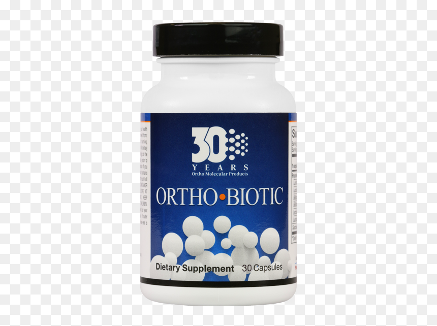 Orthobioticcapsules-30 30th - Ortho Biotic Capsule, HD Png Download - open pill bottle png