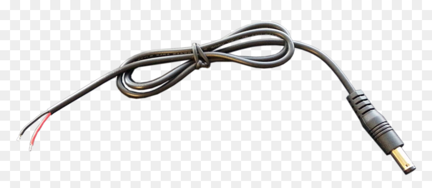 1mm Dc Plug To 2 Wire, 24" - Wire With Plug Transparent, HD Png Download - electrical wires png