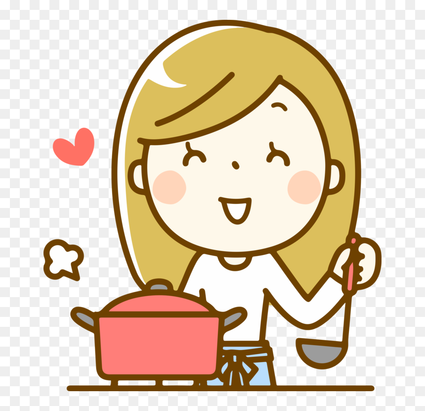 Cartoon,sharing,cheek - Illustration, HD Png Download - woman cooking png