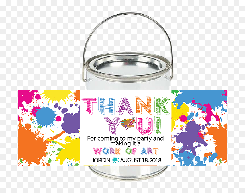 Personalized Paint Bucket Party Favor-set Of - Circle, HD Png Download - party favor png
