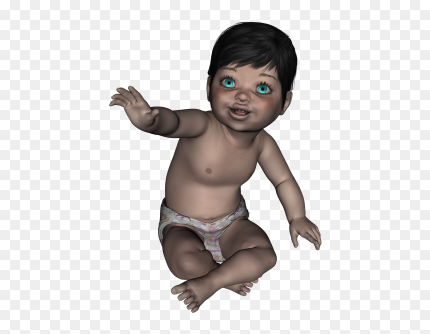 3d Baby Png, Transparent Png - baby hair png
