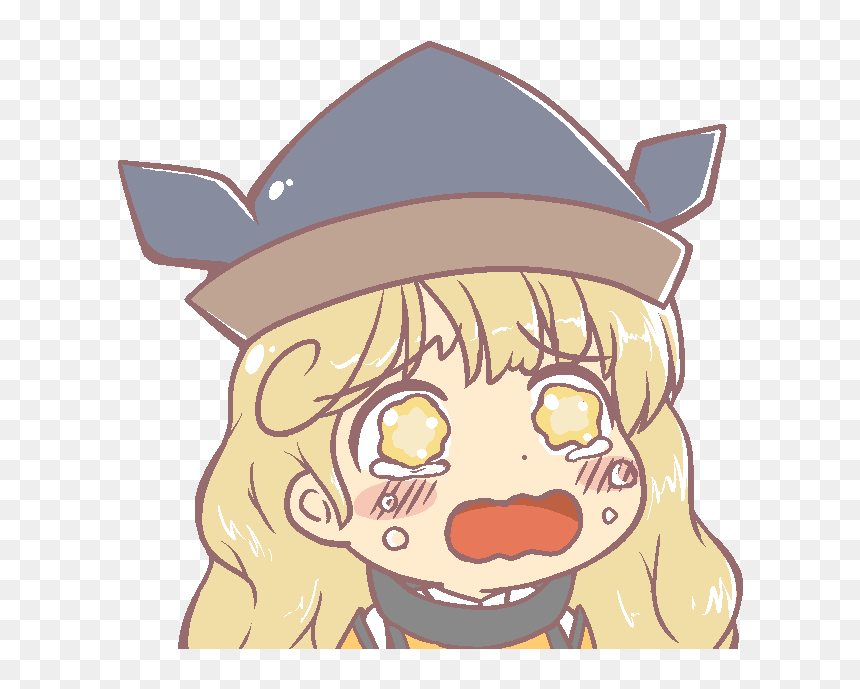 Cartoon Nose Illustration Costume Hat Hat Headgear - Cute Touhou, HD Png Download - crying anime eyes png