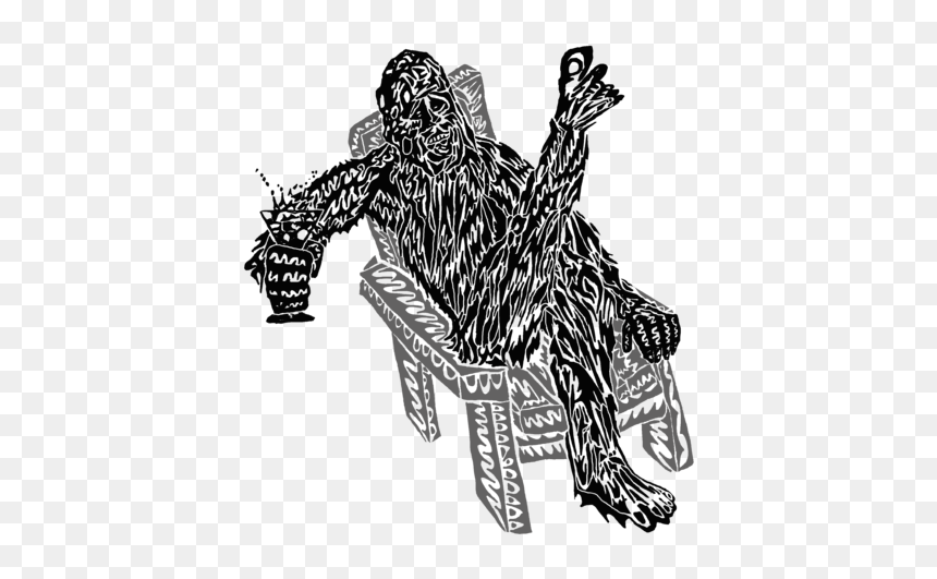 Sasquatch Drawing, HD Png Download - hanging monkey png