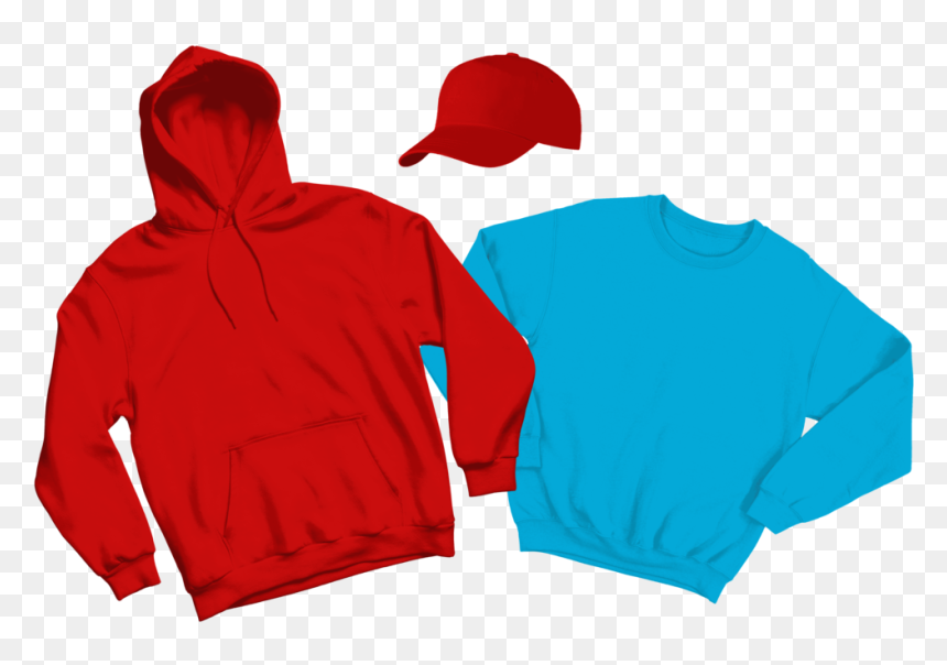 Hoodie Sweater & Cap Small - Hoodie, HD Png Download - blank hoodie png