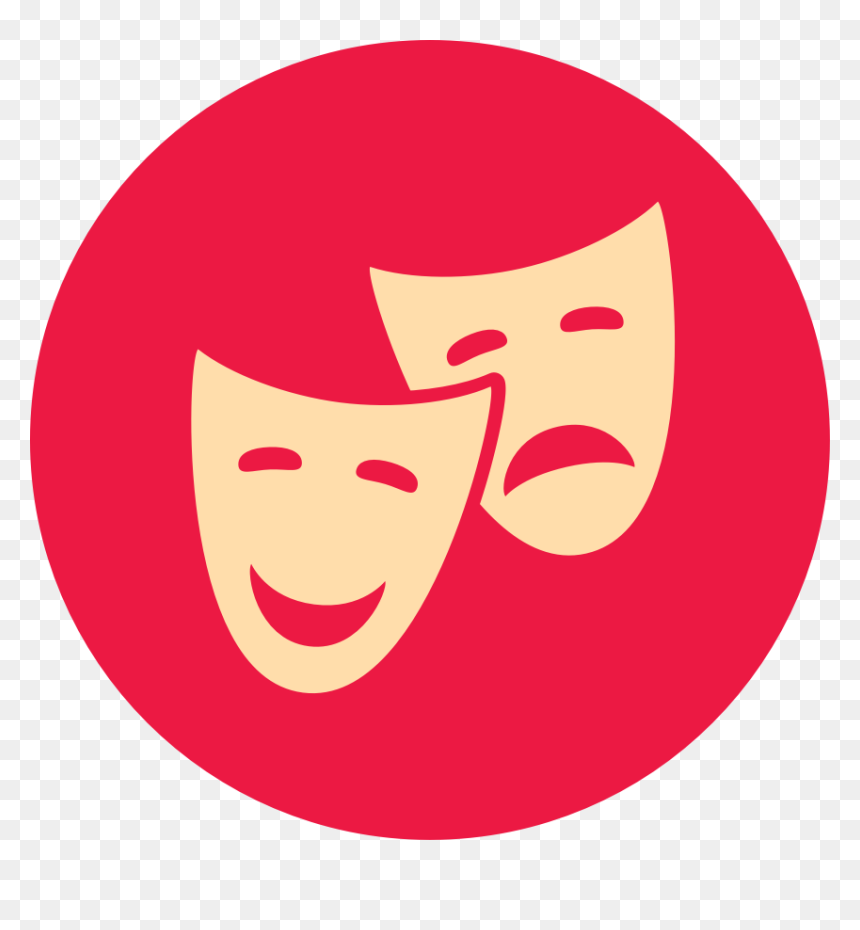 Guide To Imperial Theatre - Travel Icon Png Red, Transparent Png - drama faces png