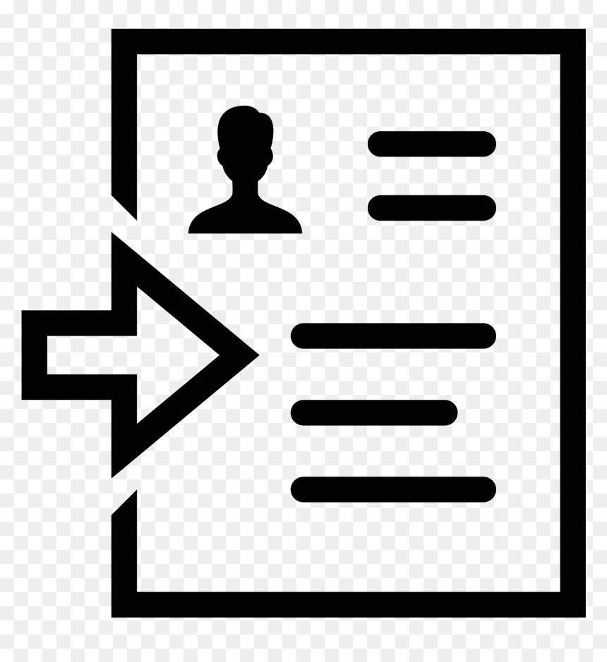 Transparent Resume Clipart Free - Icon Biodata, HD Png Download - vhv