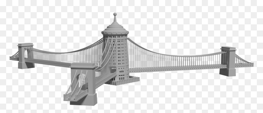 3 Way - Self-anchored Suspension Bridge, HD Png Download - suspension bridge png