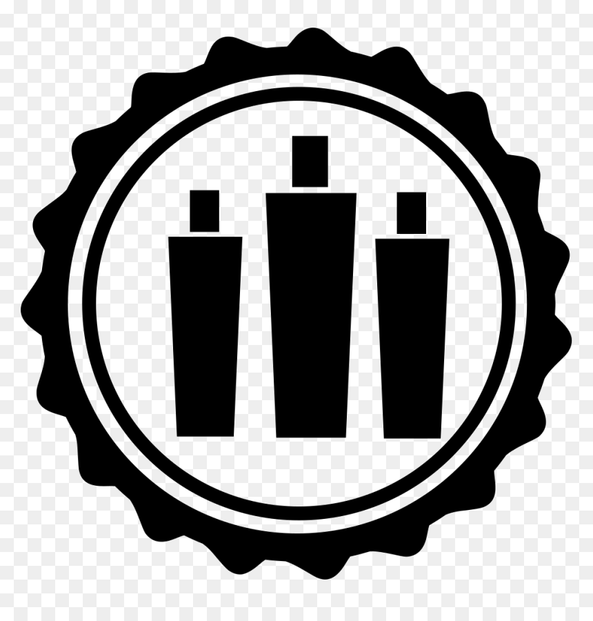 Hair Salon Badge Circle With Three Bottles - Badge Circle Png Free, Transparent Png - circle badge png